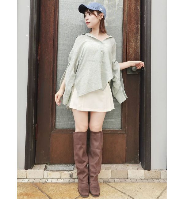 dazzlin「シアーツイードオーバーシャツ」|シャツ・ブラウス|