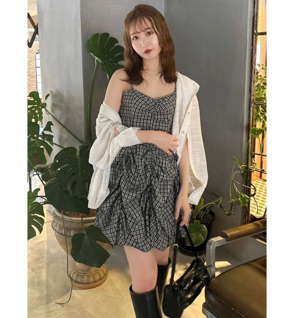 dazzlin「シアーツイードオーバーシャツ」|シャツ・ブラウス|