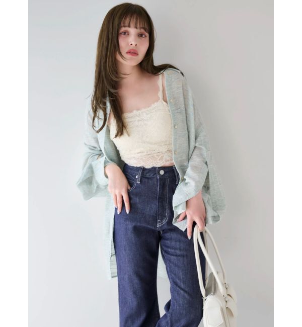 dazzlin「シアーツイードオーバーシャツ」|シャツ・ブラウス|