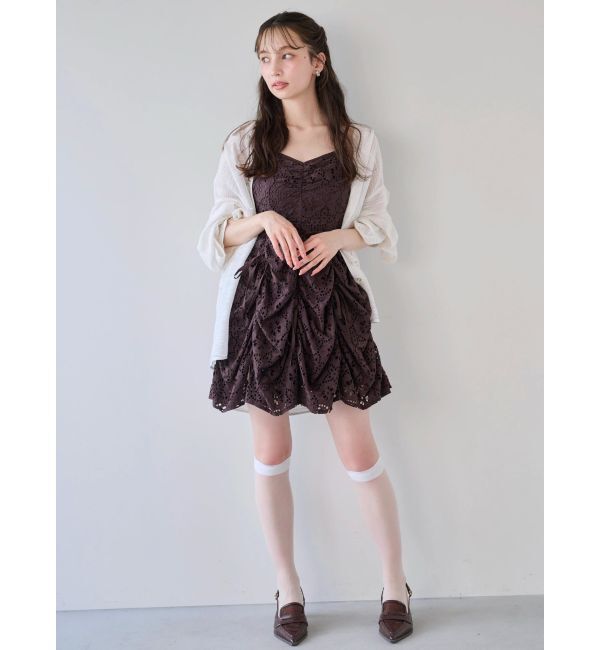 dazzlin「シアーツイードオーバーシャツ」|シャツ・ブラウス|