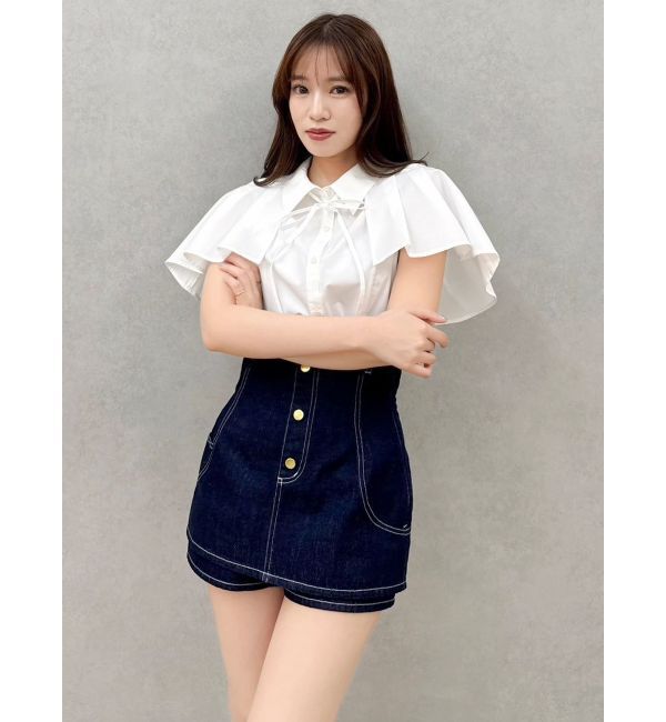 dazzlin「2WAYケープリボンブラウス」|シャツ・ブラウス|