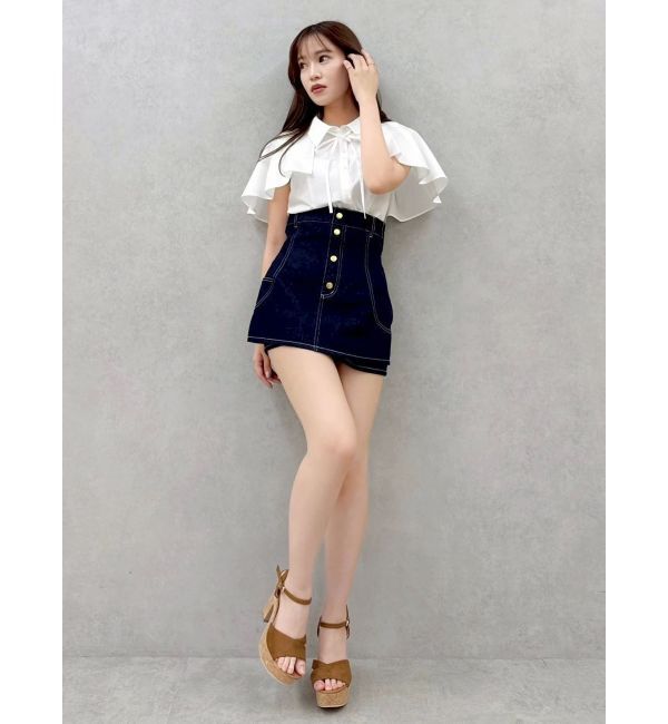 dazzlin「2WAYケープリボンブラウス」|シャツ・ブラウス|