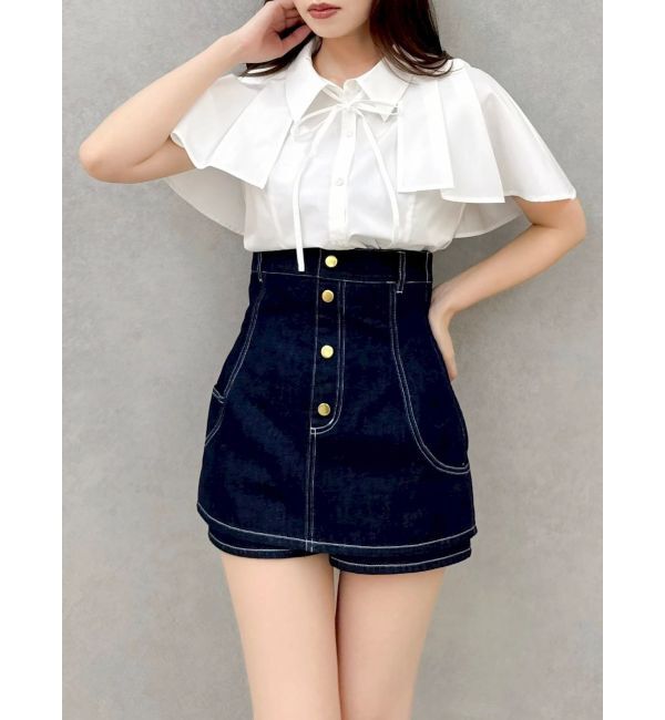 dazzlin「2WAYケープリボンブラウス」|シャツ・ブラウス|