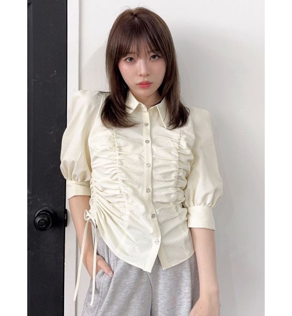 dazzlin「タックスリーブギャザーシャツ」|シャツ・ブラウス|