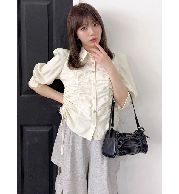 dazzlin「タックスリーブギャザーシャツ」|シャツ・ブラウス|