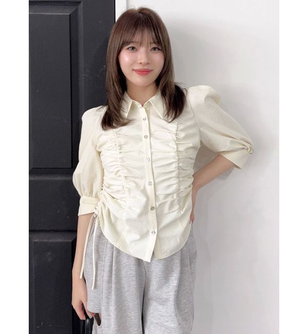 dazzlin「タックスリーブギャザーシャツ」|シャツ・ブラウス|