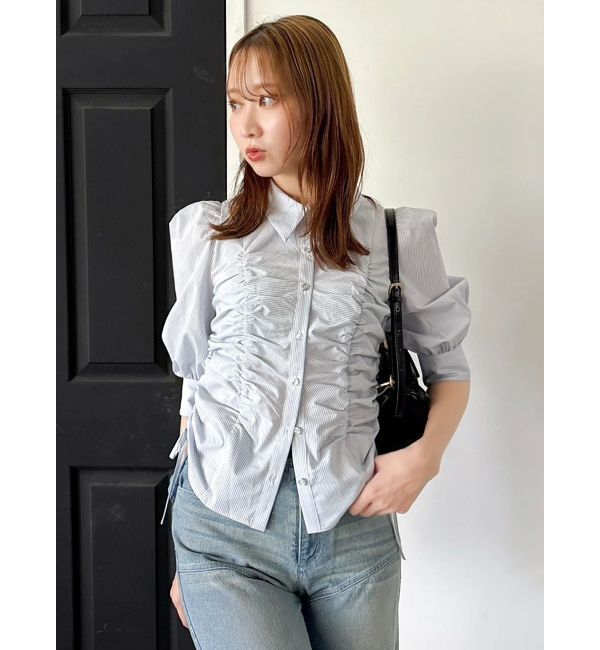 dazzlin「タックスリーブギャザーシャツ」|シャツ・ブラウス|