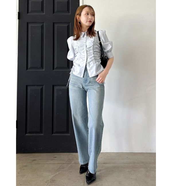 dazzlin「タックスリーブギャザーシャツ」|シャツ・ブラウス|