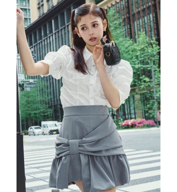 dazzlin「タックスリーブギャザーシャツ」|シャツ・ブラウス|