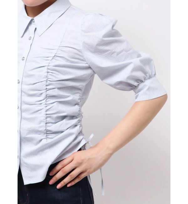 dazzlin「タックスリーブギャザーシャツ」|シャツ・ブラウス|