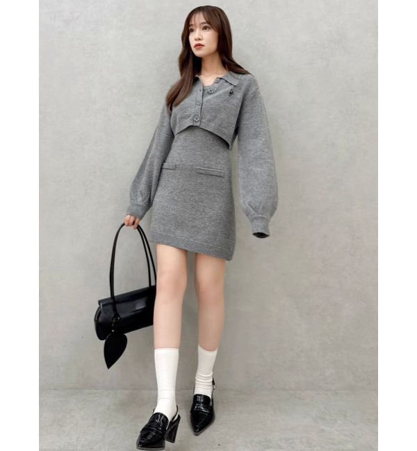 dazzlin「2ピースニットミニワンピース」|ワンピース|