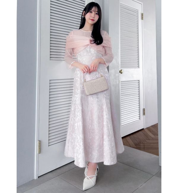 dazzlin「チュールベールジャカードドレス」|ワンピース|