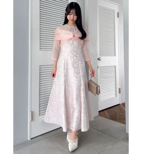 dazzlin「チュールベールジャカードドレス」|ワンピース|
