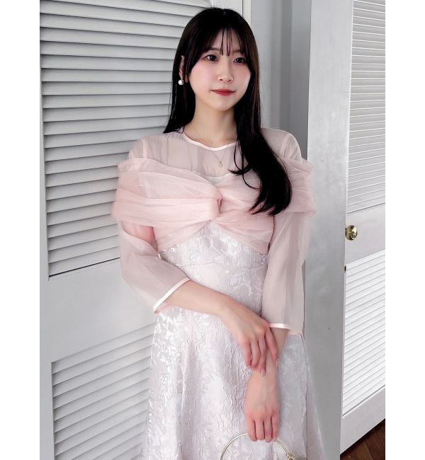 dazzlin「チュールベールジャカードドレス」|ワンピース|