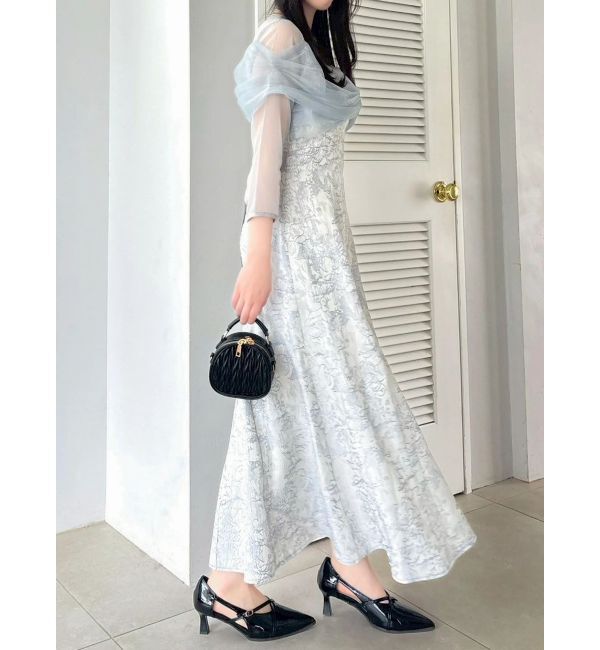 dazzlin「チュールベールジャカードドレス」|ワンピース|