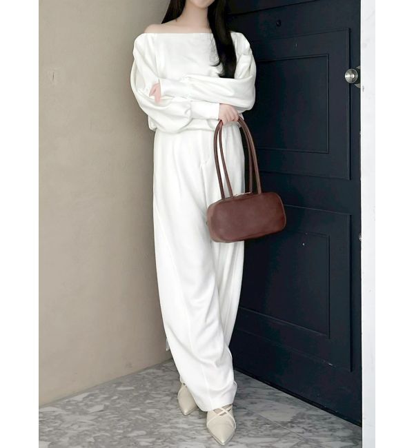 dazzlin「【吉田朱里】タックスリーブオフショルスウェット ※BLACK WEB限定カラー」|スウェット・ジャージ|