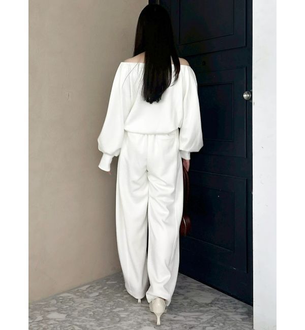 dazzlin「【吉田朱里】タックスリーブオフショルスウェット ※BLACK WEB限定カラー」|スウェット・ジャージ|