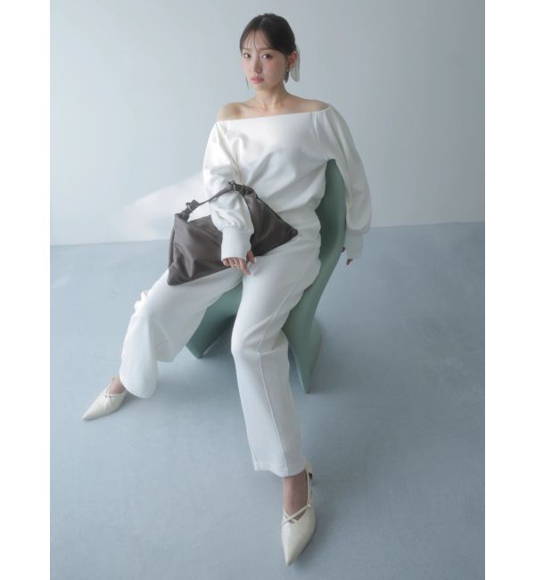 dazzlin「【吉田朱里】タックスリーブオフショルスウェット ※BLACK WEB限定カラー」|スウェット・ジャージ|