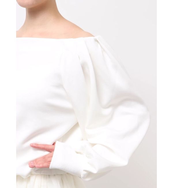 dazzlin「【吉田朱里】タックスリーブオフショルスウェット ※BLACK WEB限定カラー」|スウェット・ジャージ|