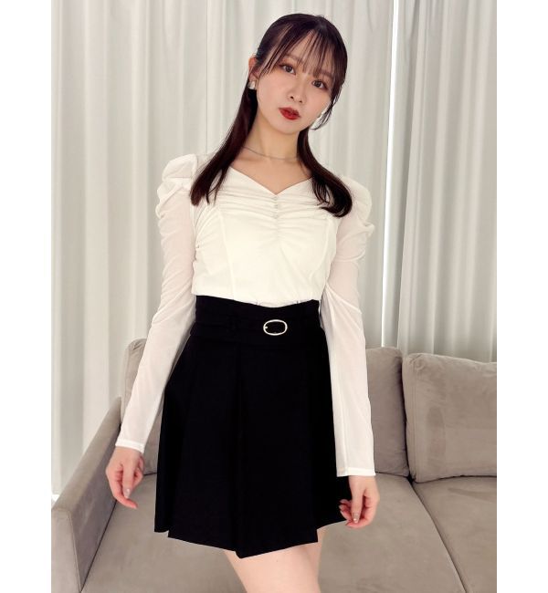 dazzlin「Vカットミニプリーツスカート」|スカート|