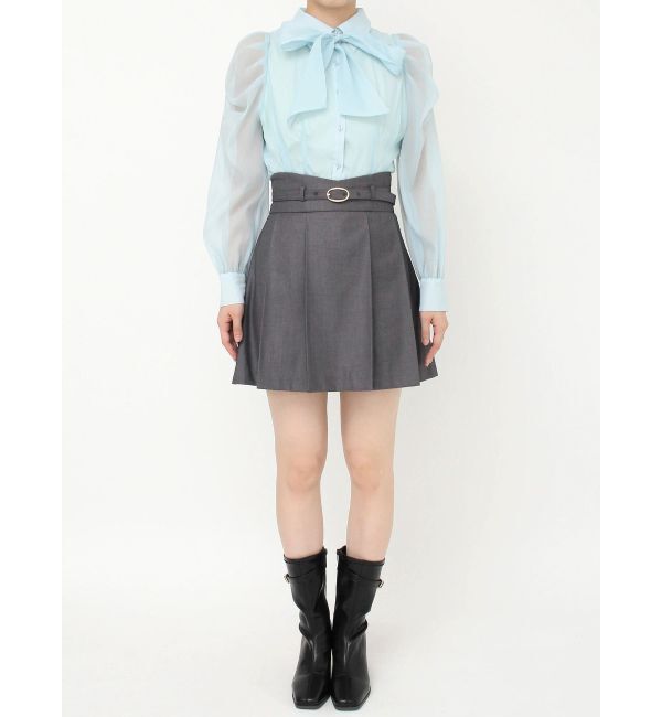 dazzlin「Vカットミニプリーツスカート」|スカート|