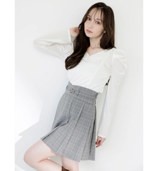 dazzlin「Vカットミニプリーツスカート」|スカート|