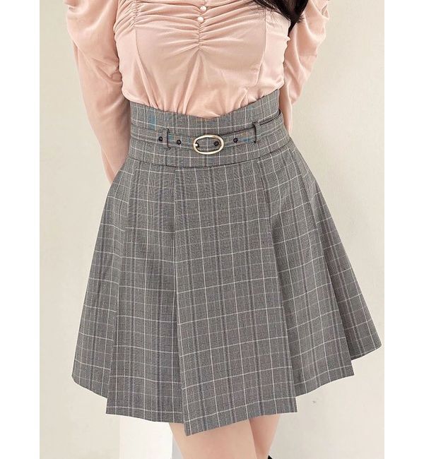 dazzlin「Vカットミニプリーツスカート」|スカート|ミックス