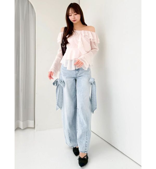 dazzlin「シアーティアードフリルオフショルブラウス」|シャツ・ブラウス|