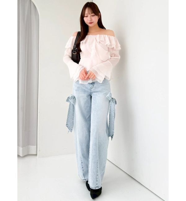 dazzlin「シアーティアードフリルオフショルブラウス」|シャツ・ブラウス|