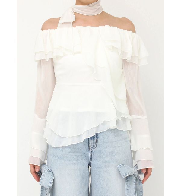 dazzlin「シアーティアードフリルオフショルブラウス」|シャツ・ブラウス|