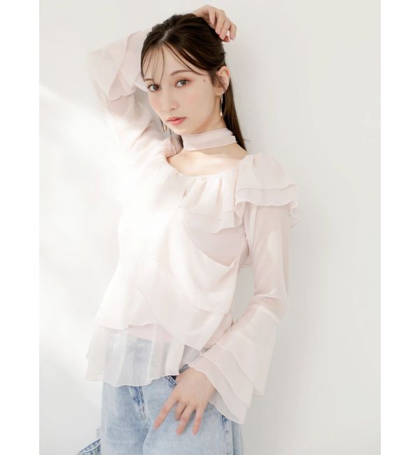 dazzlin「シアーティアードフリルオフショルブラウス」|シャツ・ブラウス|