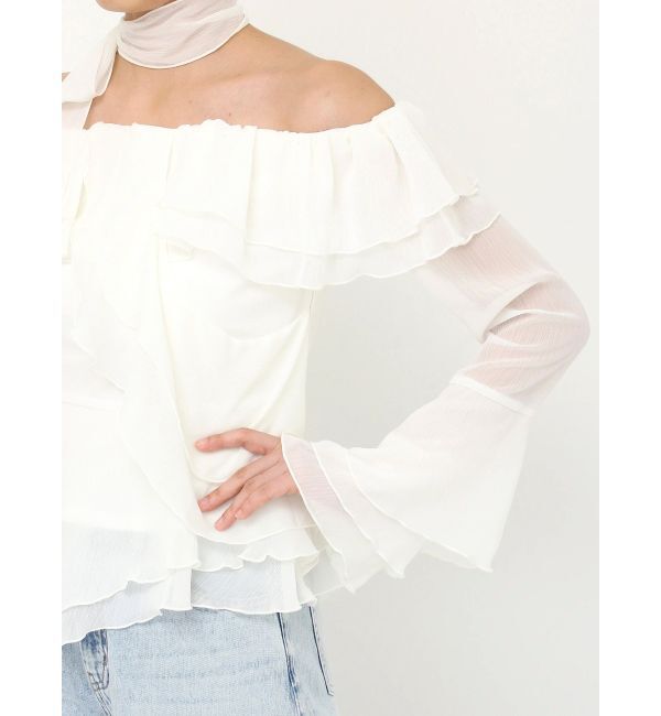 dazzlin「シアーティアードフリルオフショルブラウス」|シャツ・ブラウス|