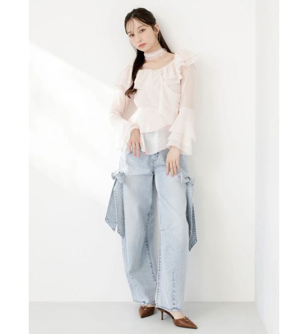 dazzlin「シアーティアードフリルオフショルブラウス」|シャツ・ブラウス|