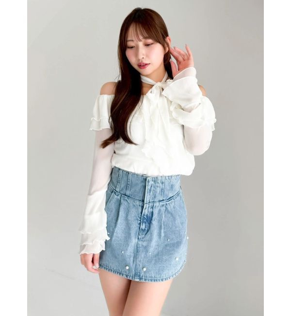 dazzlin「シアーティアードフリルオフショルブラウス」|シャツ・ブラウス|