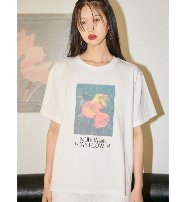 MURUA「【MURUA&times;STAYFLOWER】フォトチュールTシャツ」|Tシャツ・カットソー|