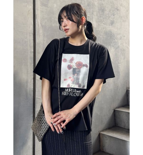 MURUA「【MURUA&times;STAYFLOWER】フォトチュールTシャツ」|Tシャツ・カットソー|