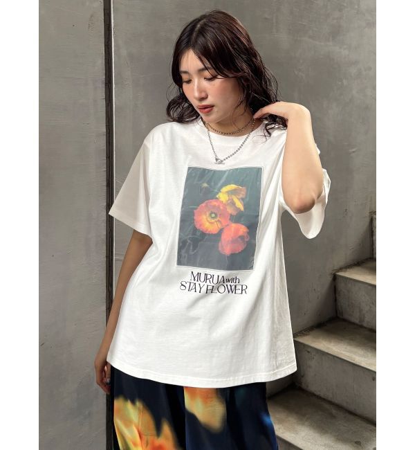 MURUA「【MURUA&times;STAYFLOWER】フォトチュールTシャツ」|Tシャツ・カットソー|