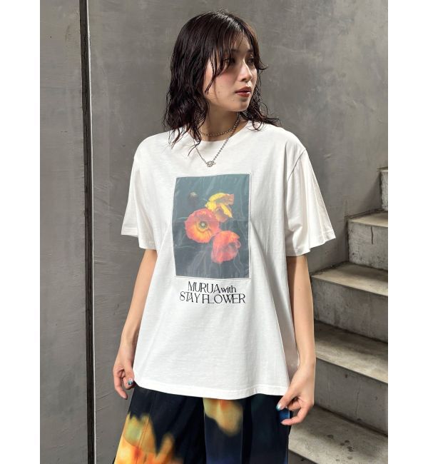 MURUA「【MURUA&times;STAYFLOWER】フォトチュールTシャツ」|Tシャツ・カットソー|