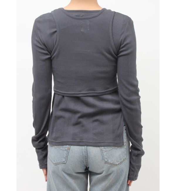 Ungrid「ハトメデザインレイヤードロングスリーブTee」|Tシャツ・カットソー|