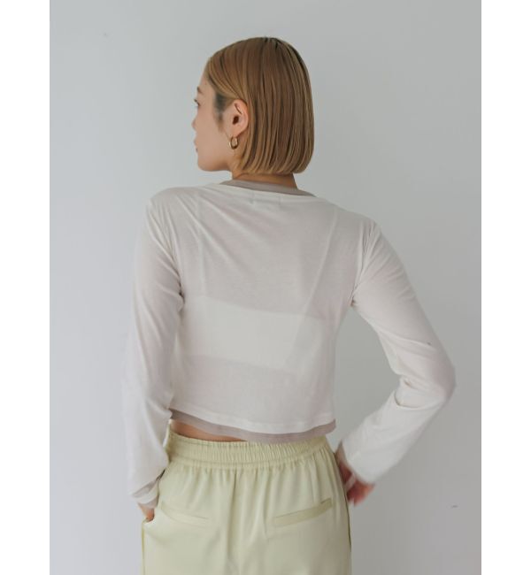 Ungrid「カシミヤ混レイヤードデザインカーディガン」|カーディガン|