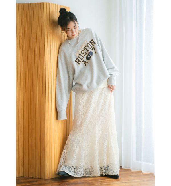 Ungrid「起毛レースマーメイドスカート」|スカート|