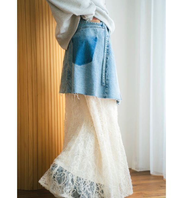 Ungrid「起毛レースマーメイドスカート」|スカート|