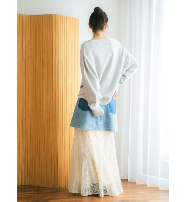 Ungrid「起毛レースマーメイドスカート」|スカート|