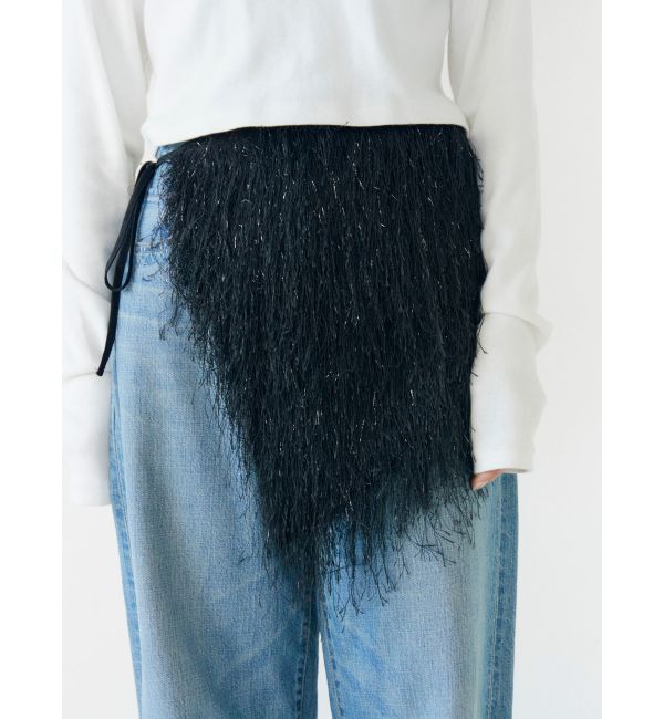 Ungrid「ラメヤーンミニラップスカート」|スカート|ブラック