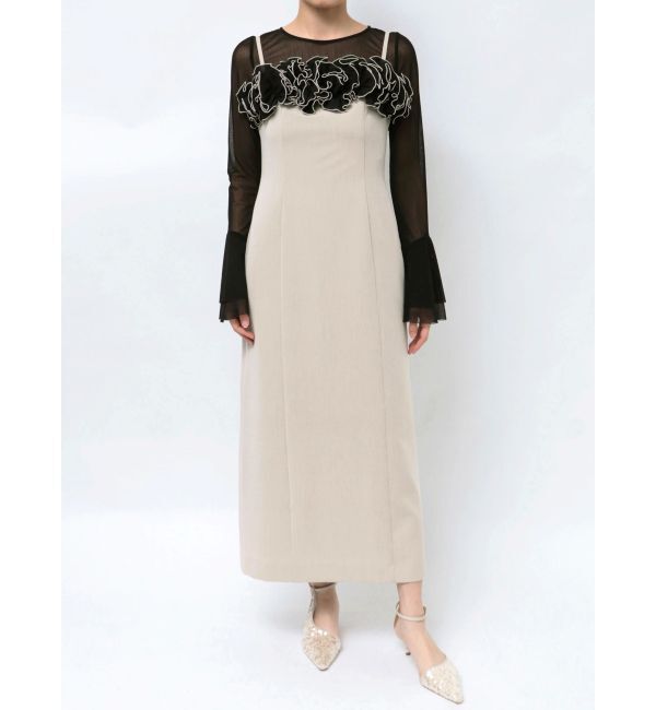 LAGUNAMOON「LADYコサージュキャミワンピース」|ワンピース|