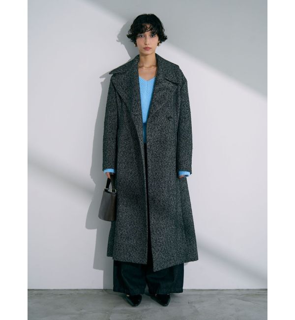 LAGUNAMOON「ウエストタックウールブレンドツイードコート」|その他|