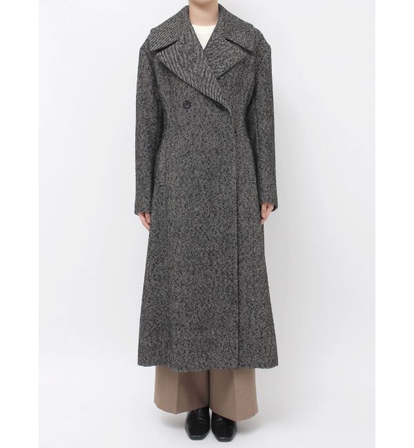 LAGUNAMOON「ウエストタックウールブレンドツイードコート」|その他|