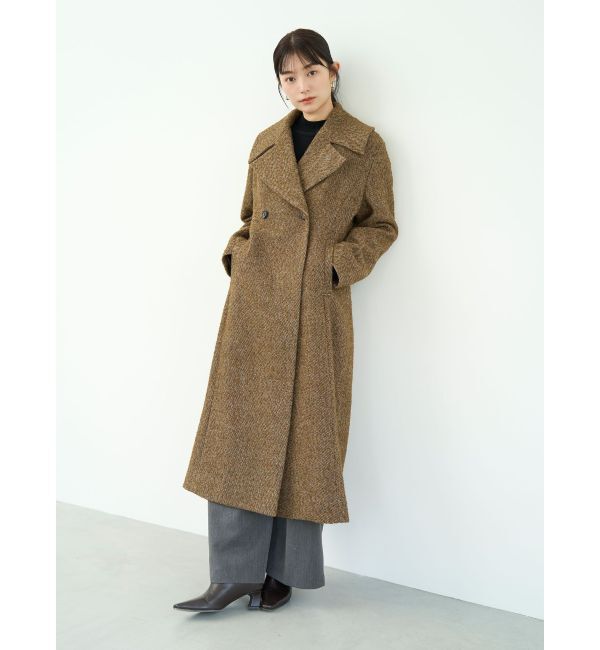 LAGUNAMOON「ウエストタックウールブレンドツイードコート」|その他|
