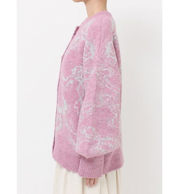 merry jenny「ribbon jacquard knit cardigan」|カーディガン|