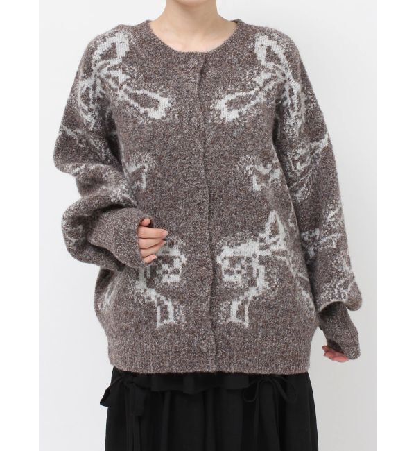 merry jenny「ribbon jacquard knit cardigan」|カーディガン|